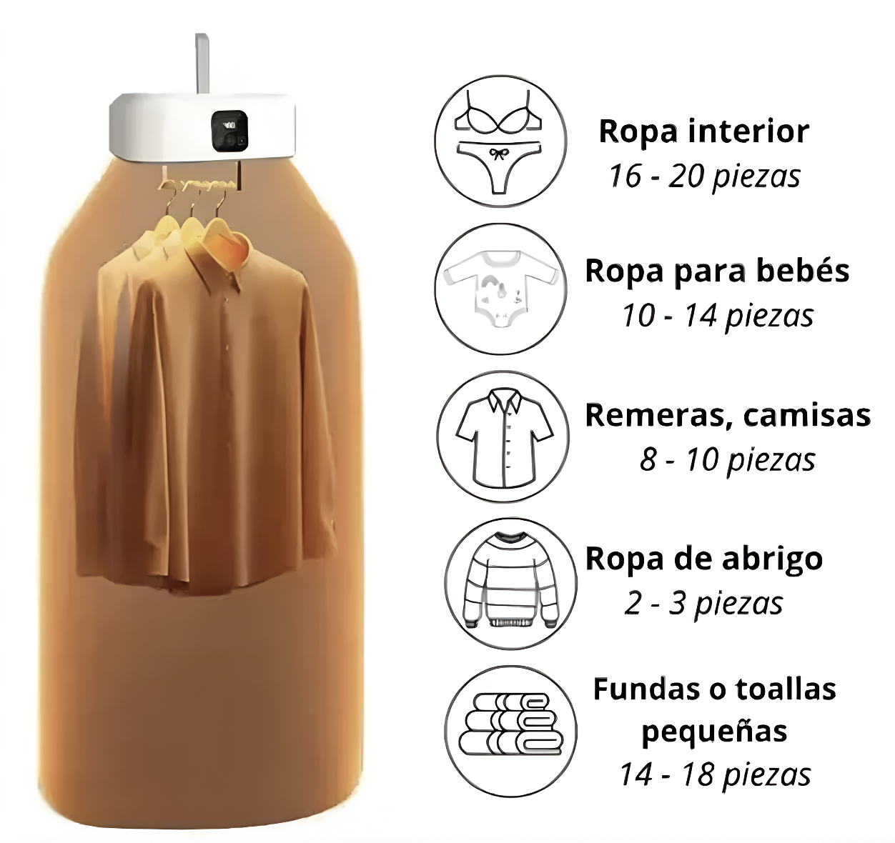 Secadora de ropa portátil